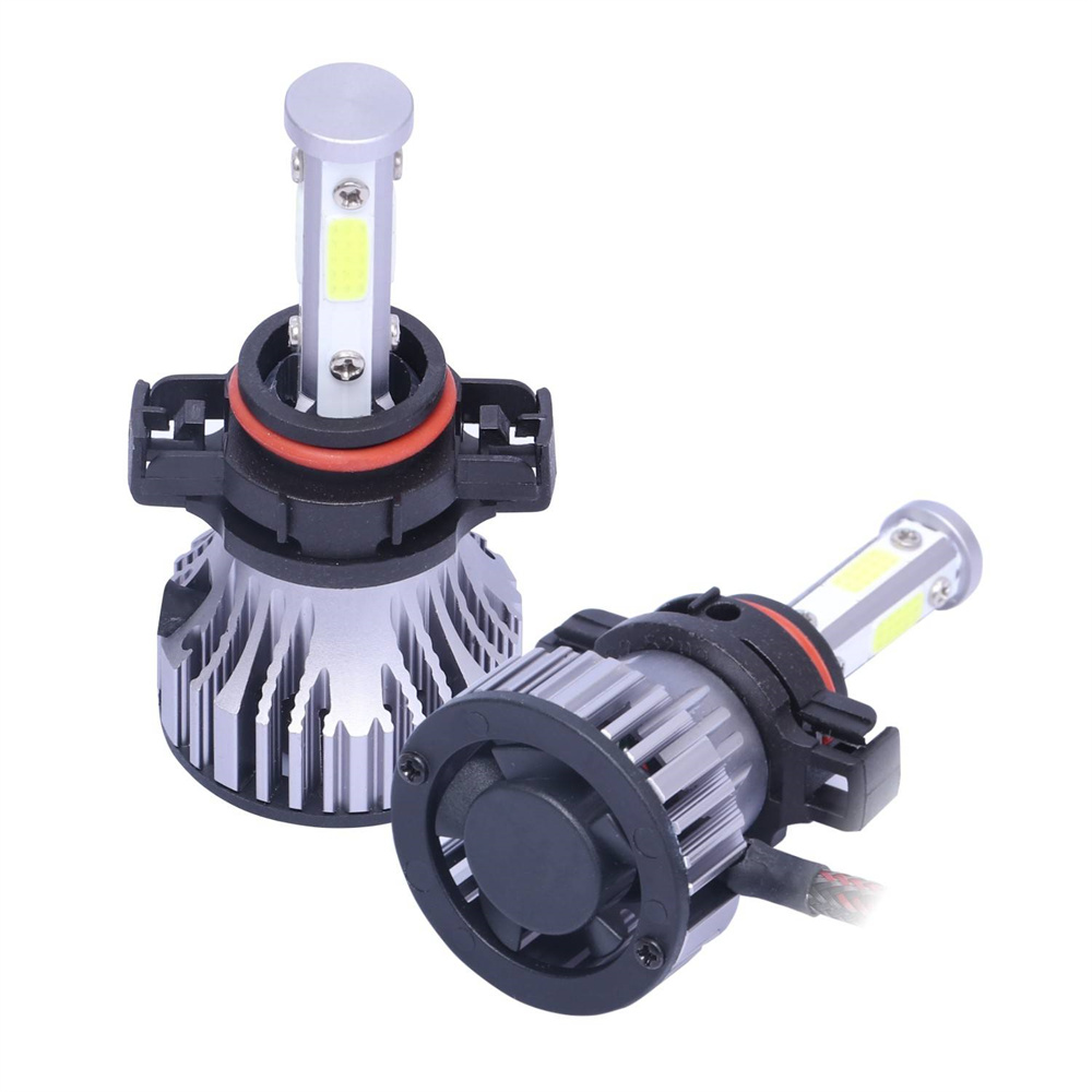 2pcs 4 Side 5202 Led Headlight Bulbs Conversion Kit LED Singel Beam White