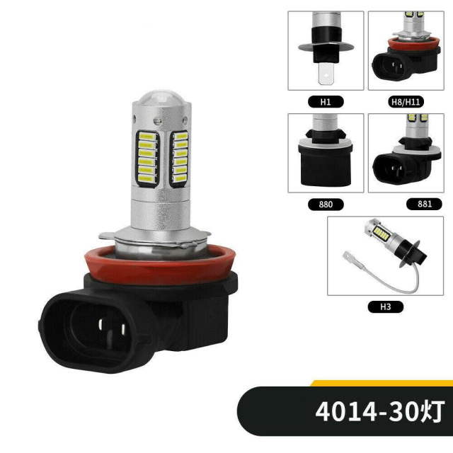 2X H11 LED Fog light H8 H9 H16 Kit 4000LM Driving Bulb High Power 6000K White