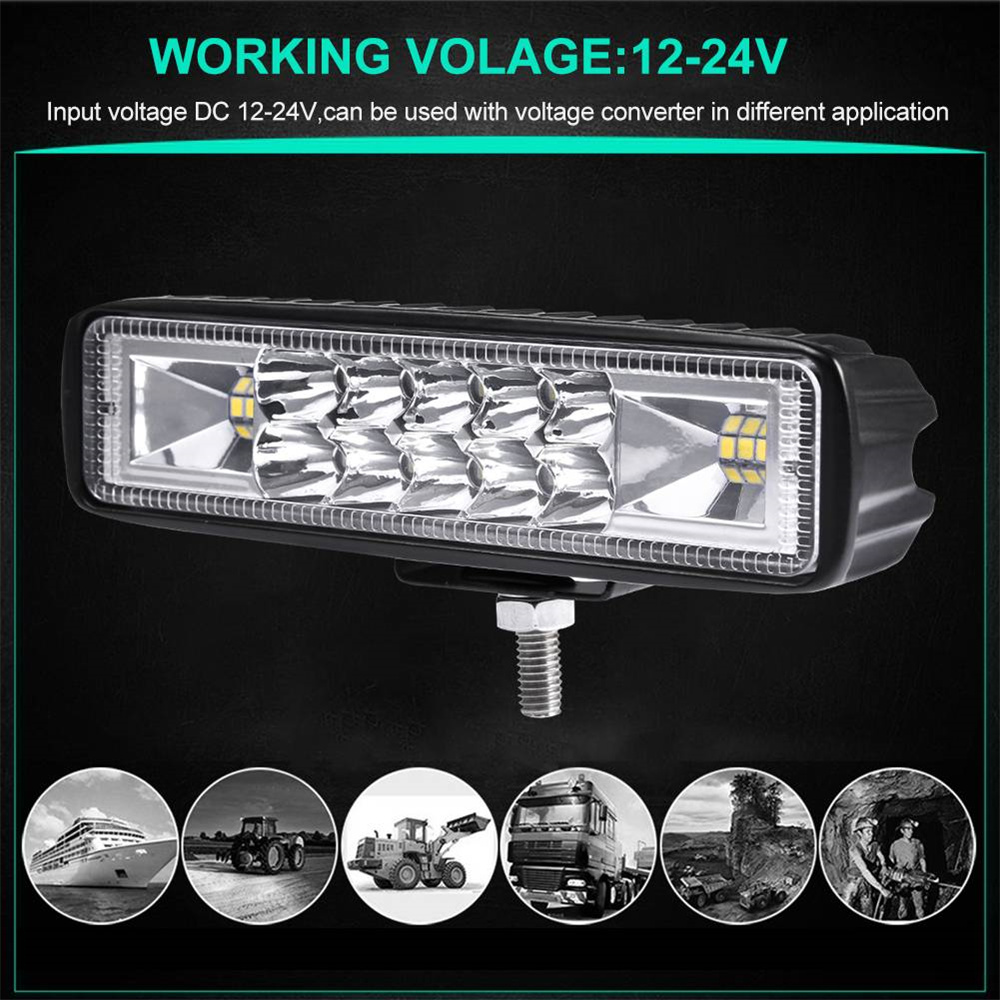 18W LED Word Car Light LED Work Light Floodlight Offroad Headlight US