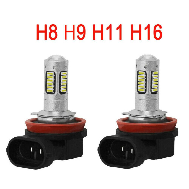 2X H11 LED Fog light H8 H9 H16 Kit 4000LM Driving Bulb High Power 6000K White