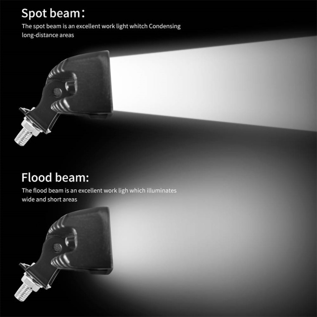 1PCS LED 48W 16 Beads Work Light Lamp With Reflector Car Light