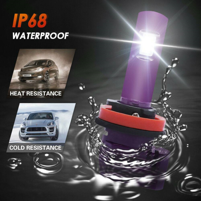 2x H11 H8 H9 XHL LED Headlight Kit Fog Light High/ Low Beam Bulbs Kit White