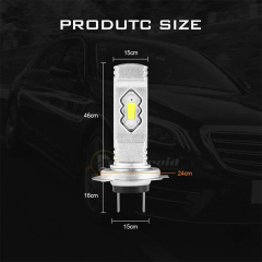 2X H7 LED Headlight Bulb Conversion Kit High Low Beam 3000K Yellow 20000LM