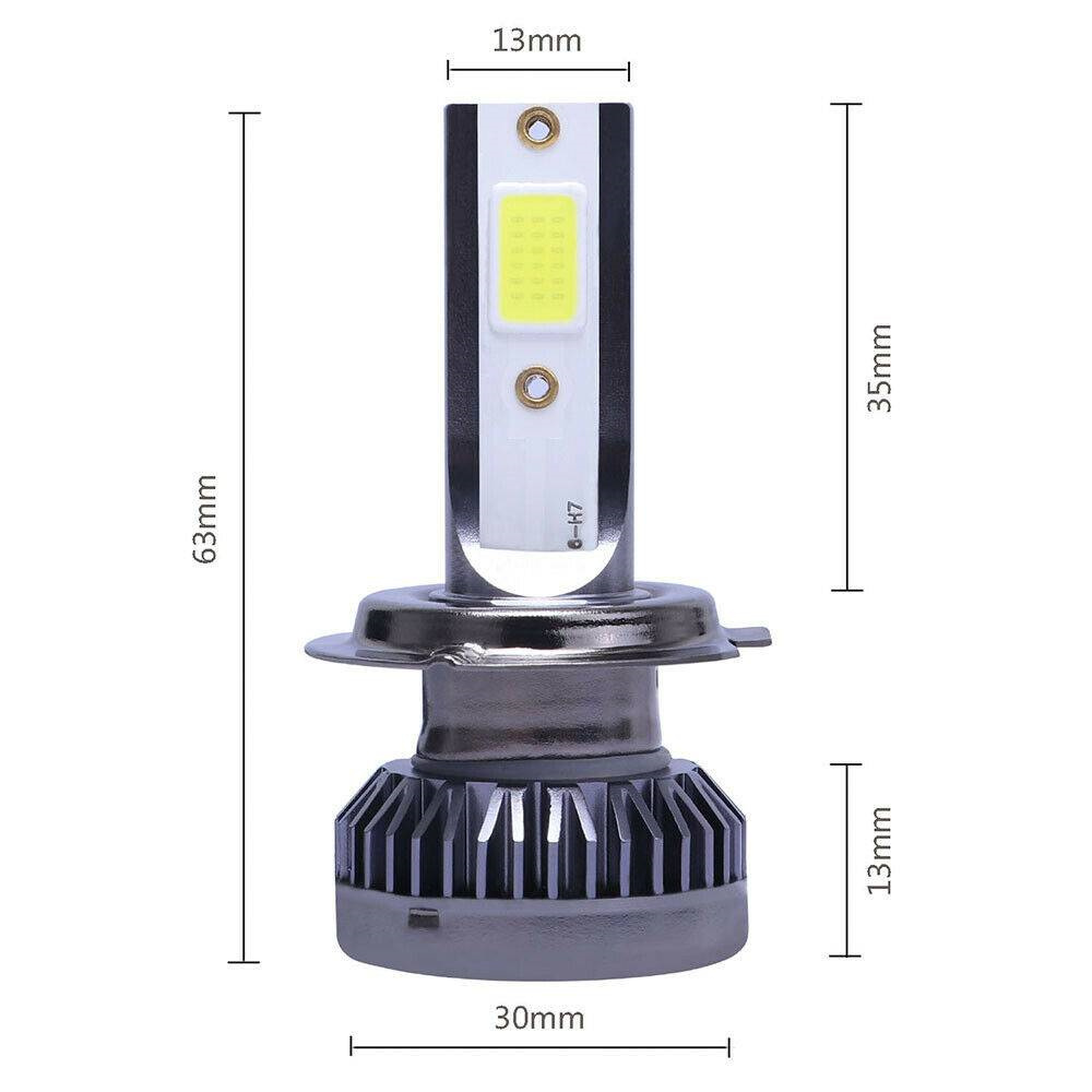 2x H7 LED Headlight Bulb Kit High/Low Beam 8000K Super Blue 26000LM Light Bulb