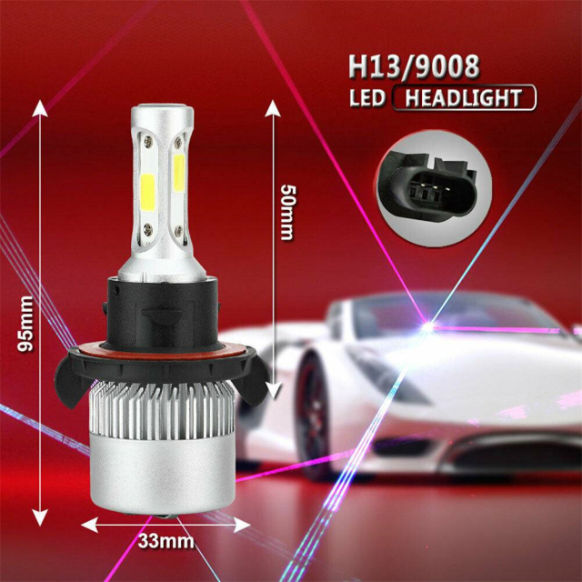 LED Headlight Bulb Kit CREE H13 9008 for Dodge Ram 1500 2006-2012 High+Low Beam