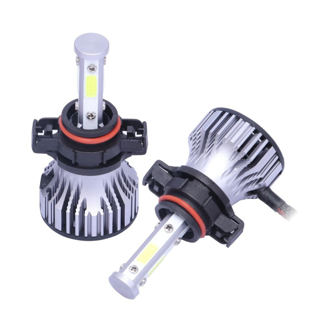 2pcs 4 Side 5202 Led Headlight Bulbs Conversion Kit LED Singel Beam White