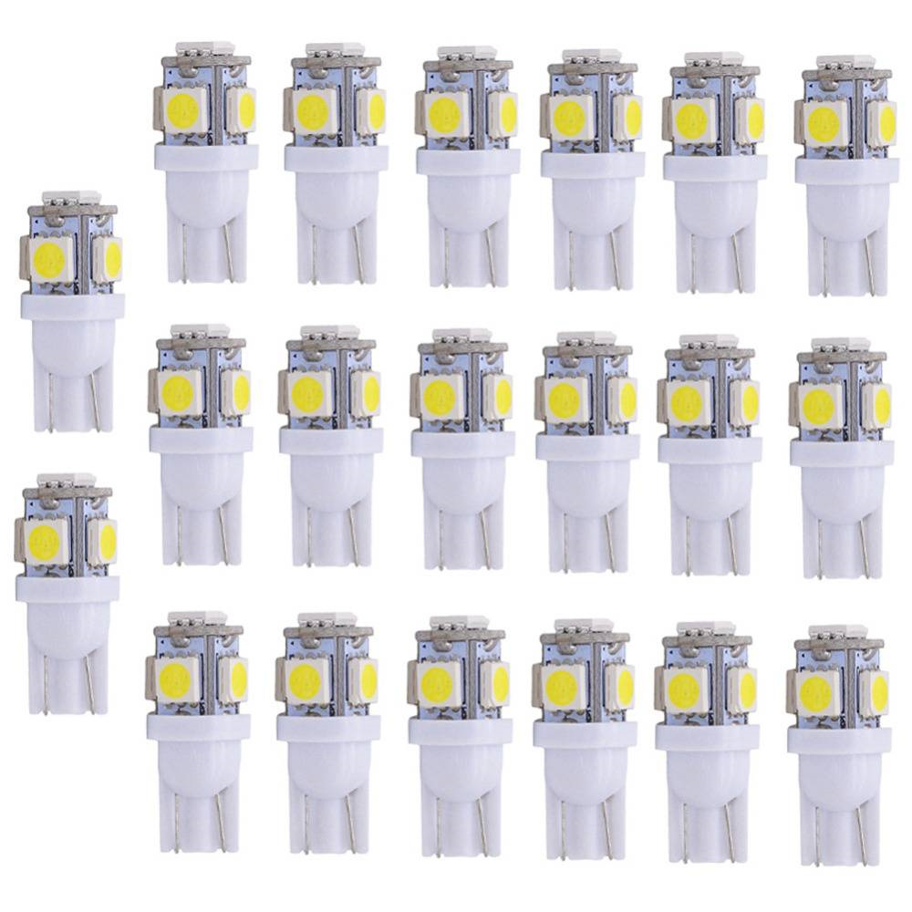 20x T10 194 168 LED Canbus License Plate Interior Wedge Light Bulbs White 6000K