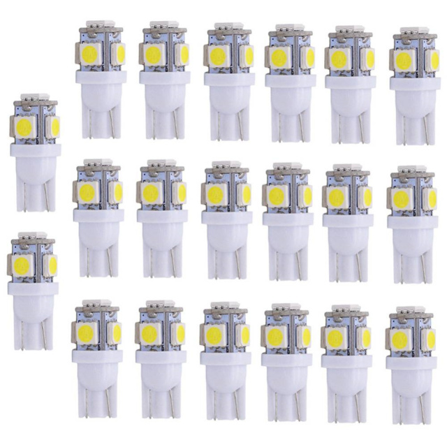 20x T10 194 168 LED Canbus License Plate Interior Wedge Light Bulbs White 6000K