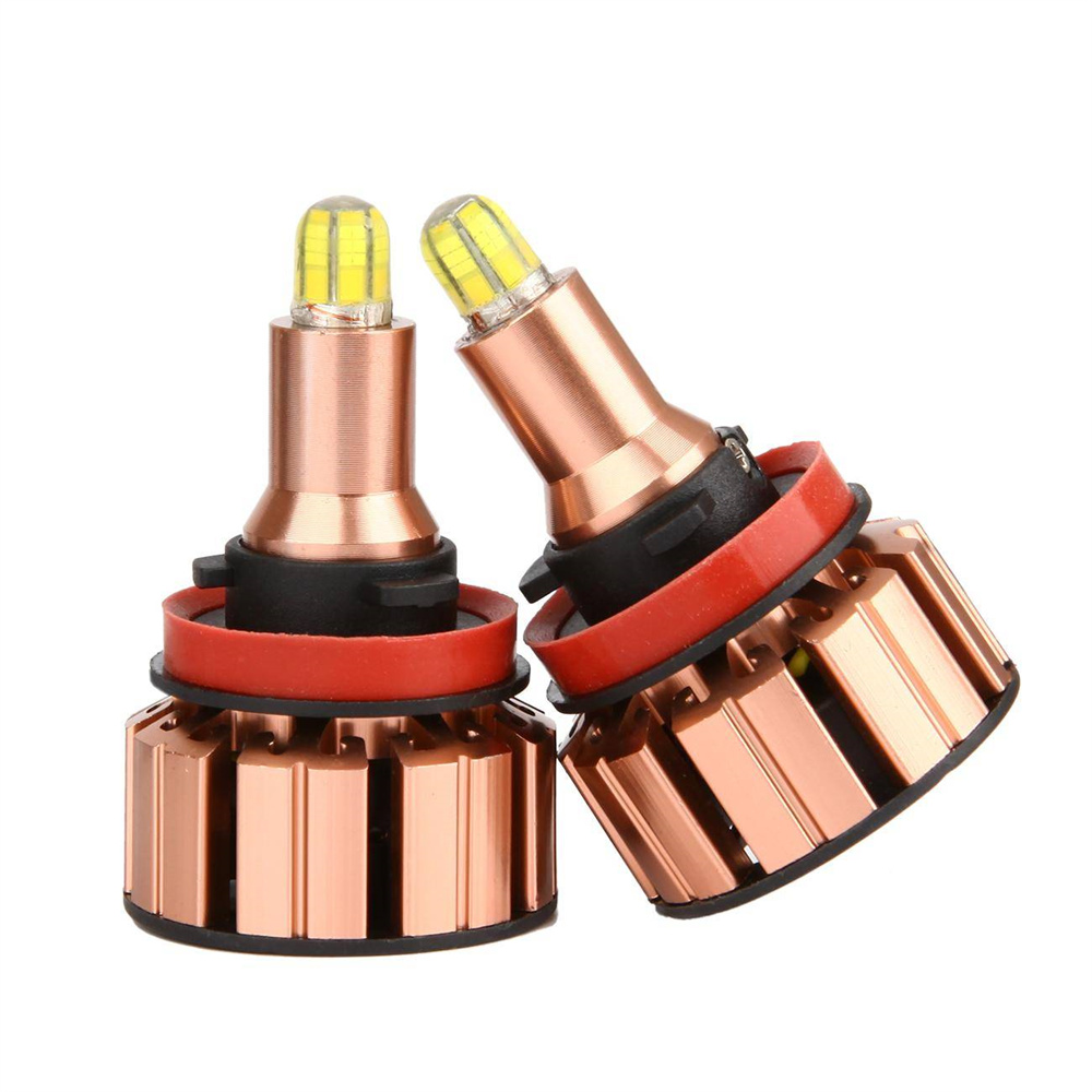 2pcs H11 COB LED Headlight Conversion Kit LED Car Headlight Pure White