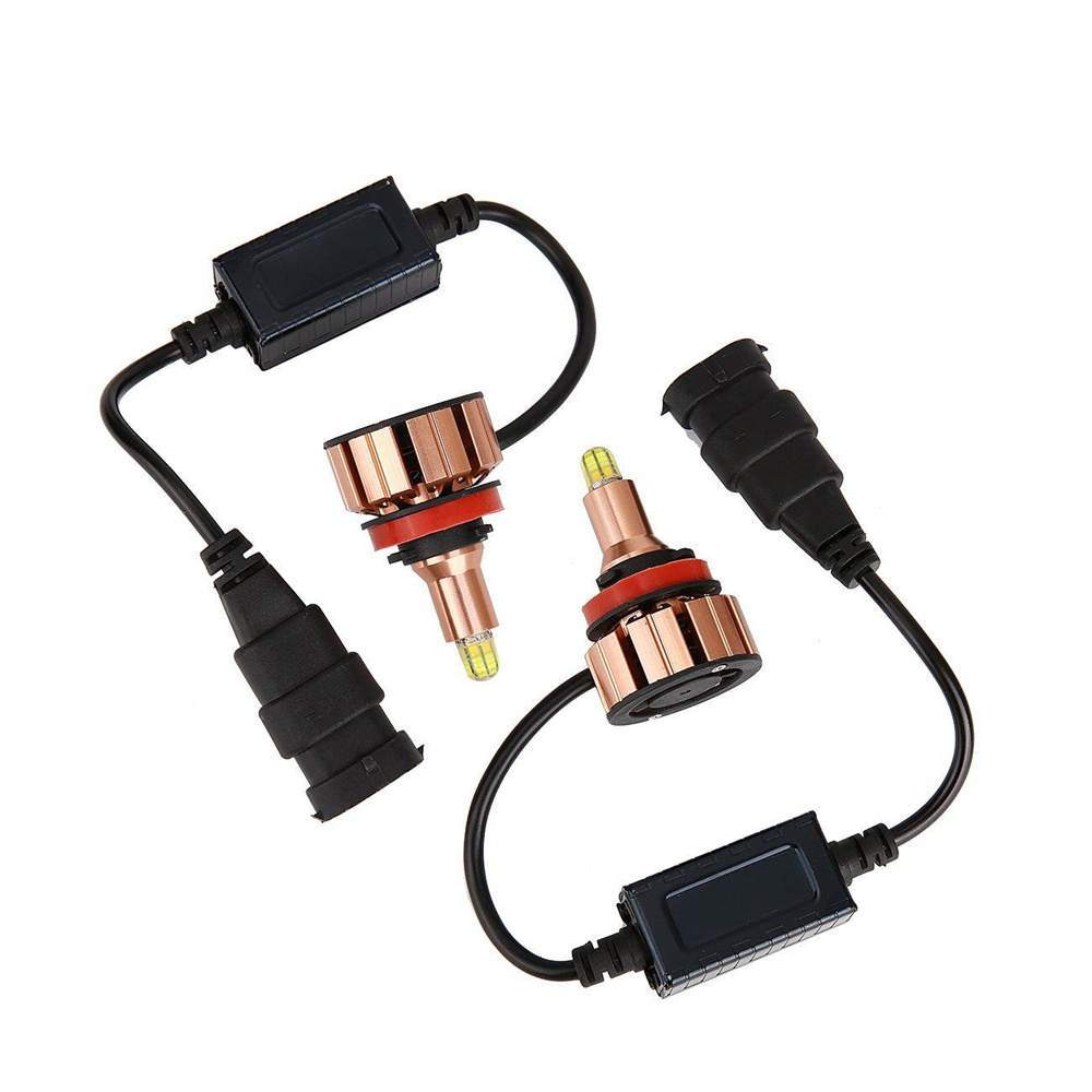2pcs H11 COB LED Headlight Conversion Kit LED Car Headlight Pure White