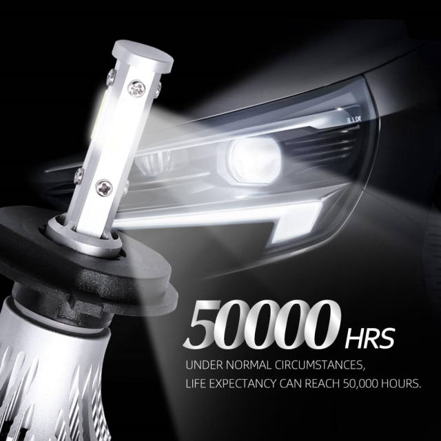 2pcs 4 side H4 High And Low Beam Headlight LED Headlight Bulbs White