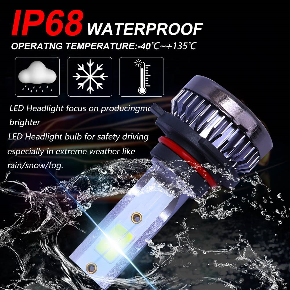 9005 9006 H11 Combo COB LED Headlight Fog Lamp Bulbs 6000K White High Low Beam