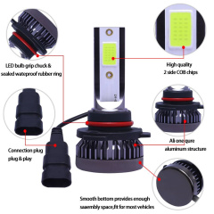 9005 9006 H11 Combo COB LED Headlight Fog Lamp Bulbs 6000K White High Low Beam