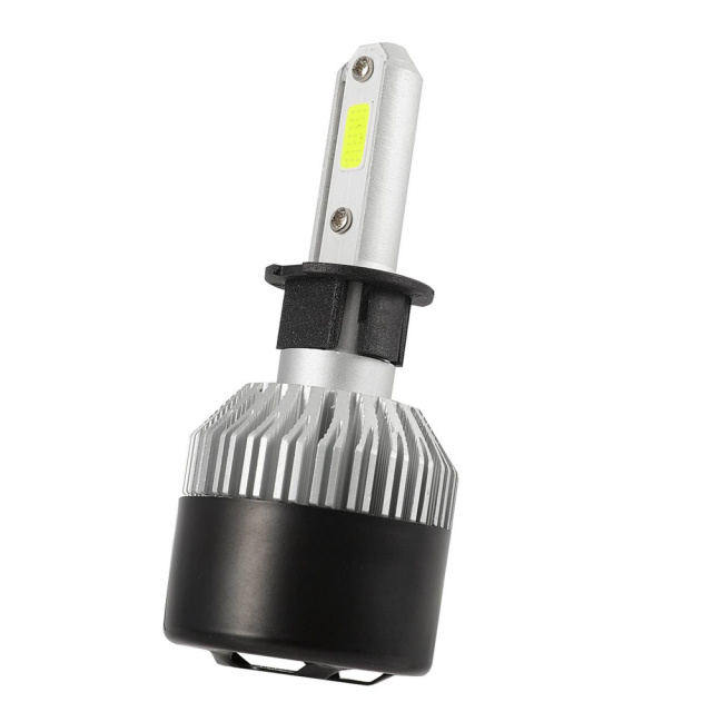 2 PCS H3 LED Headlight Bulb COB Lntegrated LED Car Headlights White Light