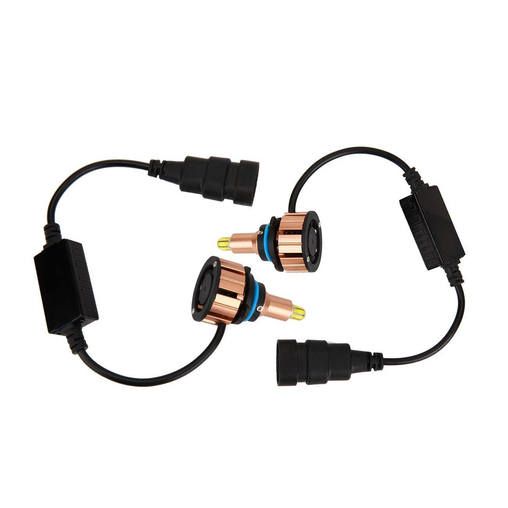 2pcs 9006 COB LED Headlight Conversion Kit LED Headlight Bulbs Kit Pure White