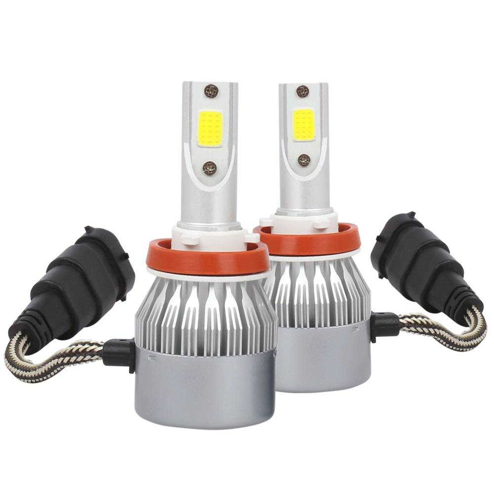 H11 H8 H9 3000K Golden Yellow High Power LED Headlight Bulbs High Low Beam Kit