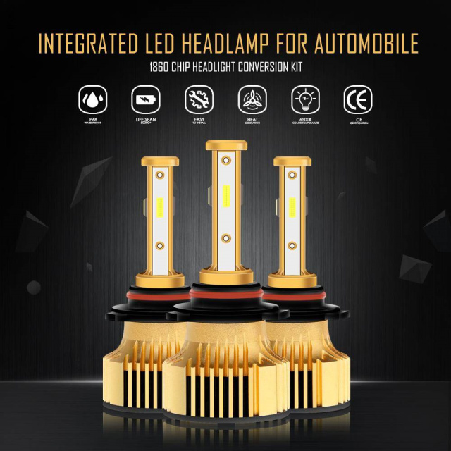 2 x 9005 LED Headlight Bulb Lntegrated LED Car Headlights White Light