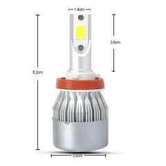 H11 H8 H9 3000K Golden Yellow High Power LED Headlight Bulbs High Low Beam Kit