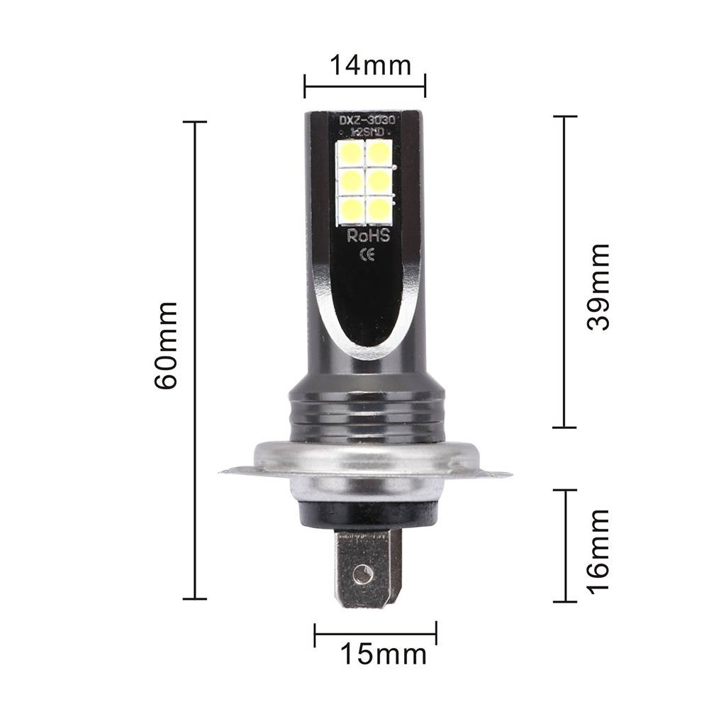 2x H7 108W LED Fog Light Kit Bulbs Car Driving Lamp DRL 6500K HID White 20000LM