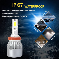 2x H11 H8 H9 LED Headlight Bulb 100W 20000LM High/Low Beam 8000K Ice Blue