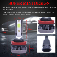 9005 9006 H11 Combo COB LED Headlight Fog Lamp Bulbs 6000K White High Low Beam