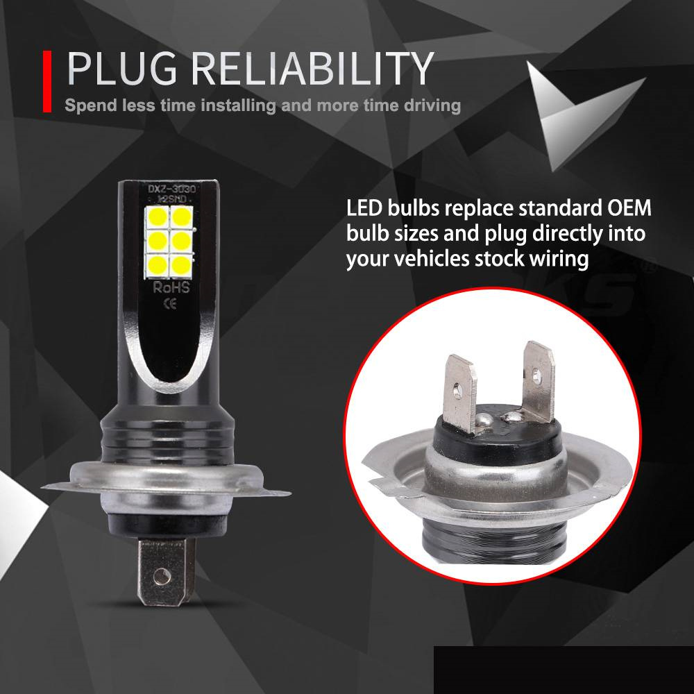 2x H7 108W LED Fog Light Kit Bulbs Car Driving Lamp DRL 6500K HID White 20000LM