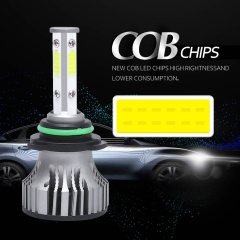 2 PCS LED Headlight Light Bulb 4 Side 9006 Low Beam Led Car Headlight White