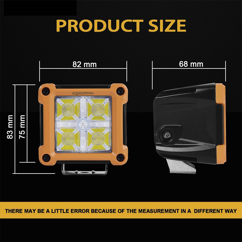 2 X 3'' 20W Led Backlight High Penetration Led Bulb Spotlight Off Road SUV
