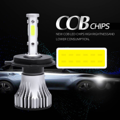 2pcs 4 side H4 High And Low Beam Headlight LED Headlight Bulbs White