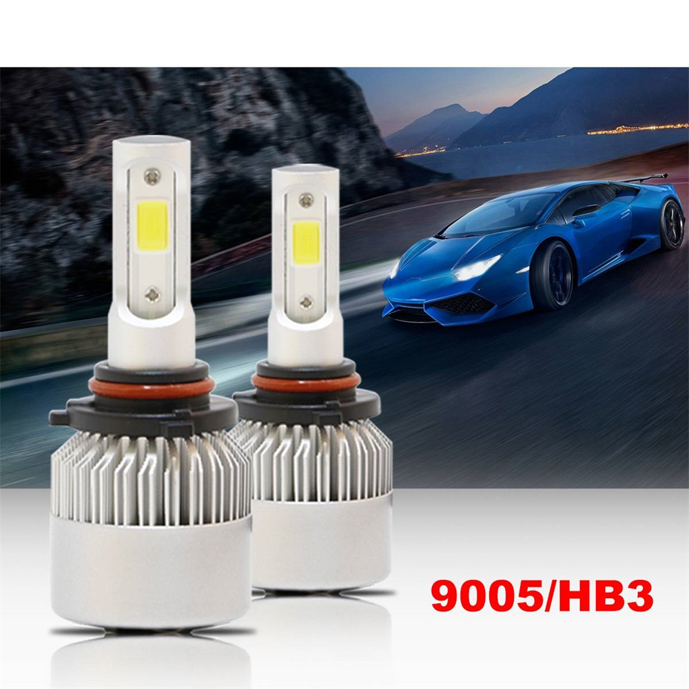 2pcs 9005 LED Headlight Bulb COB Vehicle SUV Truck Headlamp Pure White