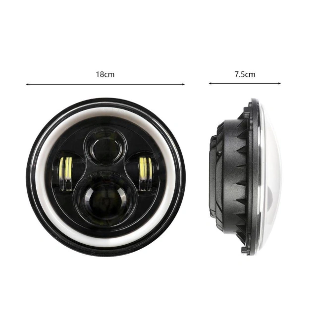 2 x 7 Inch LED Headlight Turn Signal Light For Jeep Wrangler 2007-2017 JK