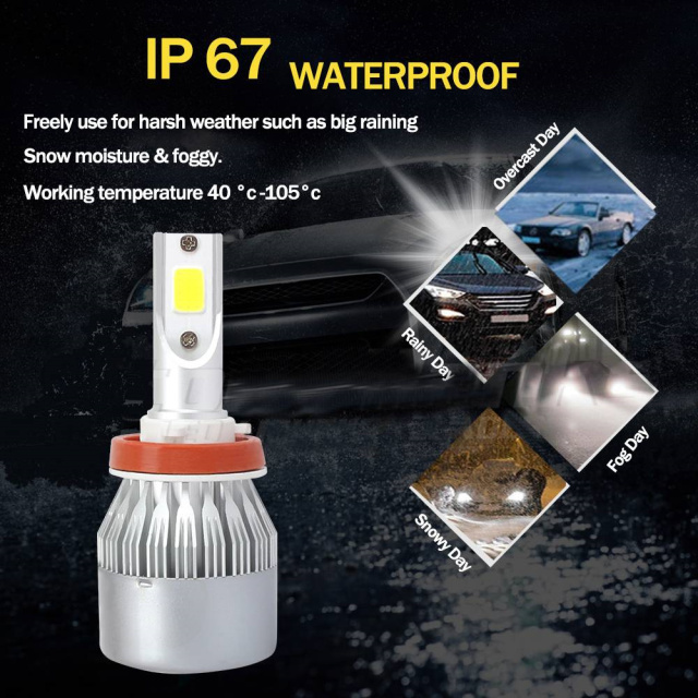 9006 HB4 LED Headlight Bulb 20000LM 100W Hi/Lo Beam Fog Light White Lamp 6000K