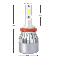 2x H11 H8 H9 LED Headlight Bulb 100W 20000LM High/Low Beam 8000K Ice Blue