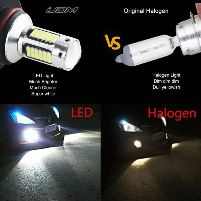 2Pcs 9006 HB4 LED Hedlight Low Beam Fog Light 3000K Golden Yellow High Power