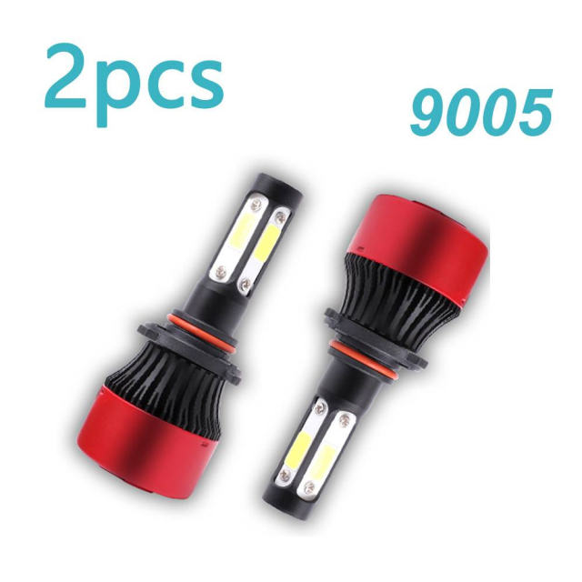 2X 9005 HB3 H10 LED Headlight 72W 16000LM 4-Side Replace Bulbs 6000K White Lamp