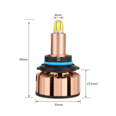 2pcs 9006 COB LED Headlight Conversion Kit LED Headlight Bulbs Kit Pure White