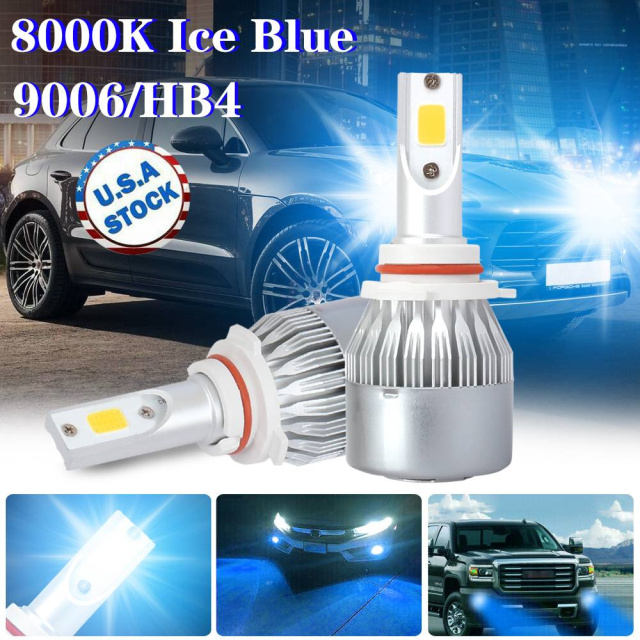 9006 HB4 8000K Ice Blue 20000LM Led Headlight Conversion Kit High Low Beam Bulb