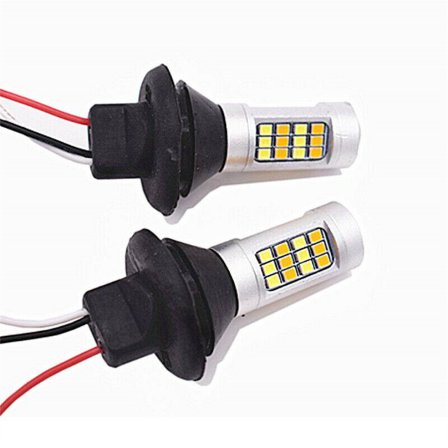 Ba15s Dual Color 7444 7443 LED Turn Signal Light Bulbs Parking DRL Switchba Kit
