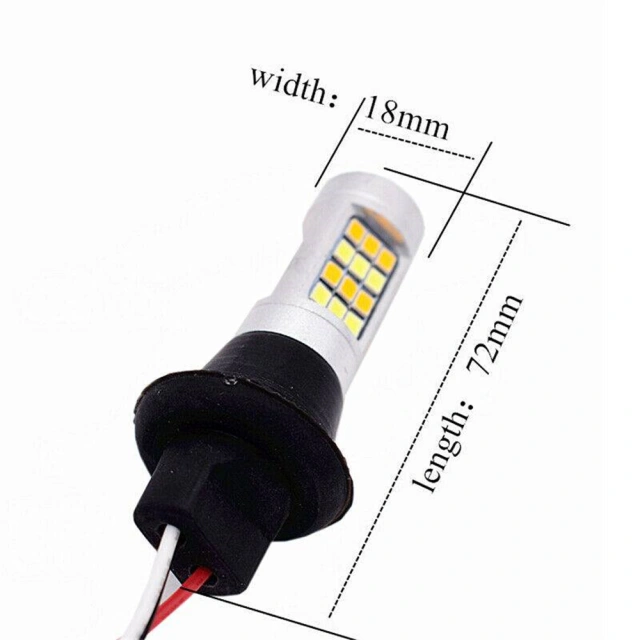 Ba15s Dual Color 7444 7443 LED Turn Signal Light Bulbs Parking DRL Switchba Kit