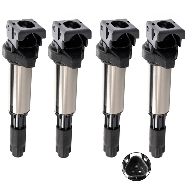 4 PCS New Ignition Coils for 2002-2010 BMW X5 Z4 M3 325Ci 760Li 12131712219