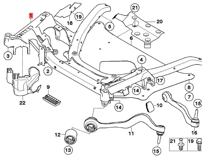 OE:31116782458 front axle