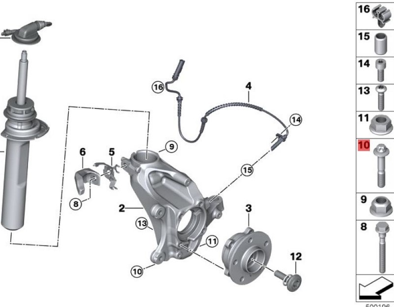 OE:31106876027  M10X55 bolt