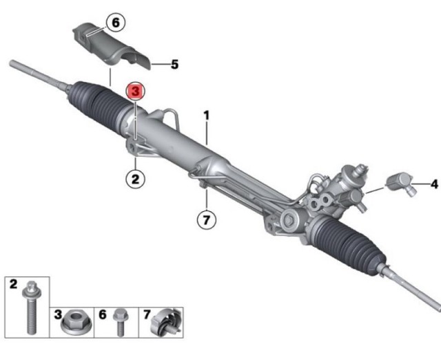 OE:31356757707  Шестигранная гайка и плоская шайба M10ZNS3