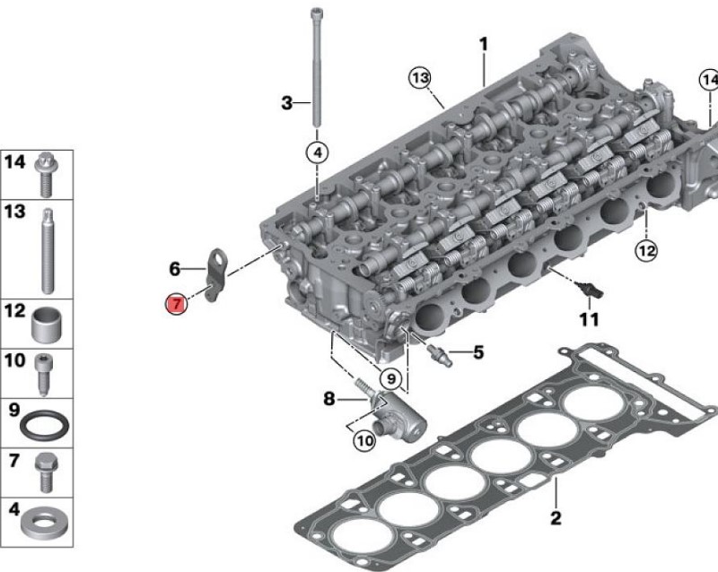 OE:7119905739  Hexagon head bolts and flat washers M8X22