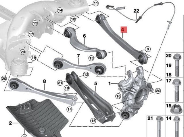 OE:33308839573  Рычаг схождения с резиновым креплением левый Подходит для BMW Brilliance iX3 (G08) 20 моделей 2020-2042 гг.
