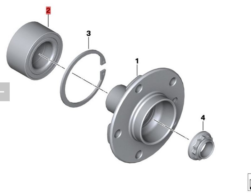 OE:33416762317  Radial thrust ball bearing 42X75X37  Suitable for BMW Brilliance 3 Series (E46) 325i04 2003-2004.