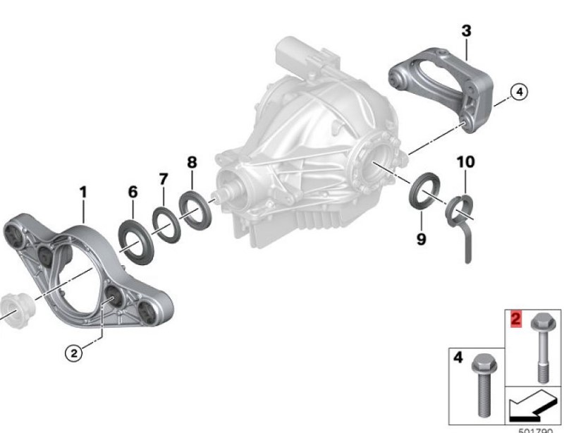 OE:33176760337 Hexagon head bolts and flat washers M12X1, 5X80ZNS3 Suitable for BMW Brilliance 3 Series (E46) 325i04 2003-2004.