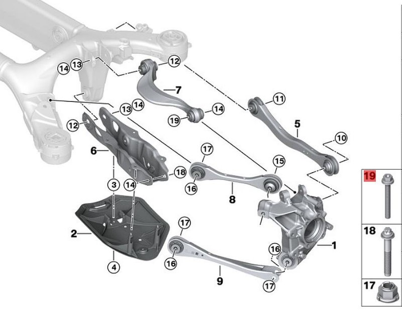 OE:33306890937 Combined bolt ASAM14X1.5X115 Suitable for BMW Brilliance iX3 (G08) 20 models 2020-2046.