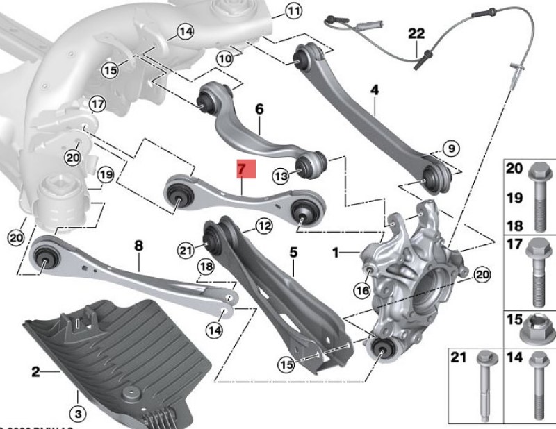 OE:33308839616  Guide arm with rubber support, left  Suitable for BMW Brilliance iX3 (G08) 20 models from 2020 to 2042.