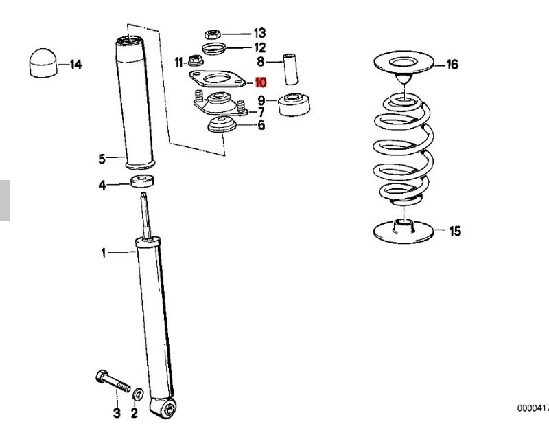 OE:33526772864  Прокладка  Подходит для BMW Brilliance 3 серии (E46) 325i04 2003-2004 гг.